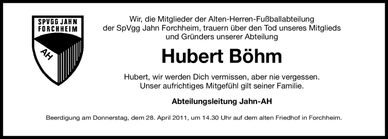 Traueranzeigen Von Hubert B Hm Trauer Nn De