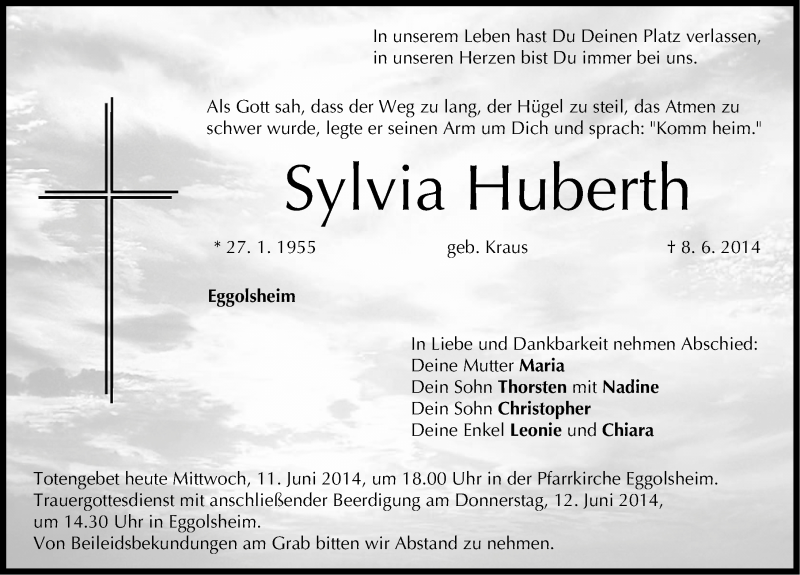 Traueranzeigen Von Sylvia Huberth Trauer Nn De