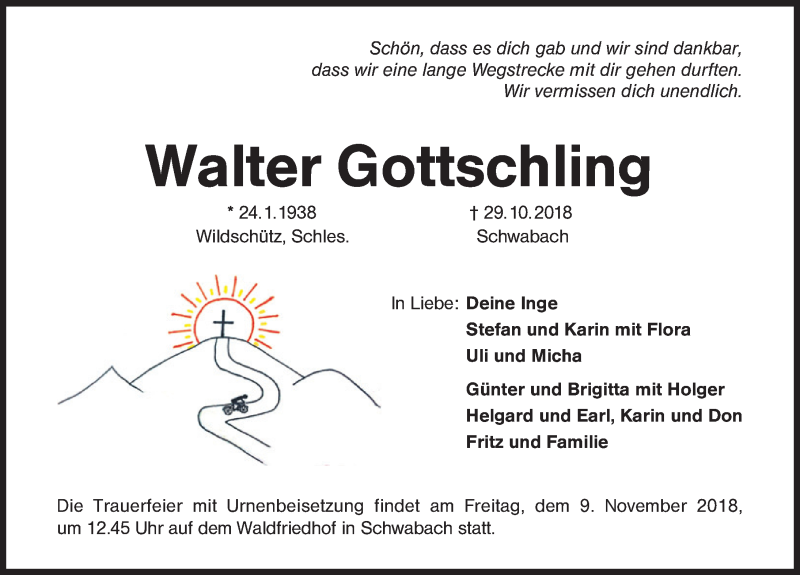 Traueranzeigen Von Walter Gottschling Trauer Nn De