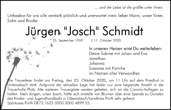 Traueranzeigen von Jürgen Schmidt trauer nn de