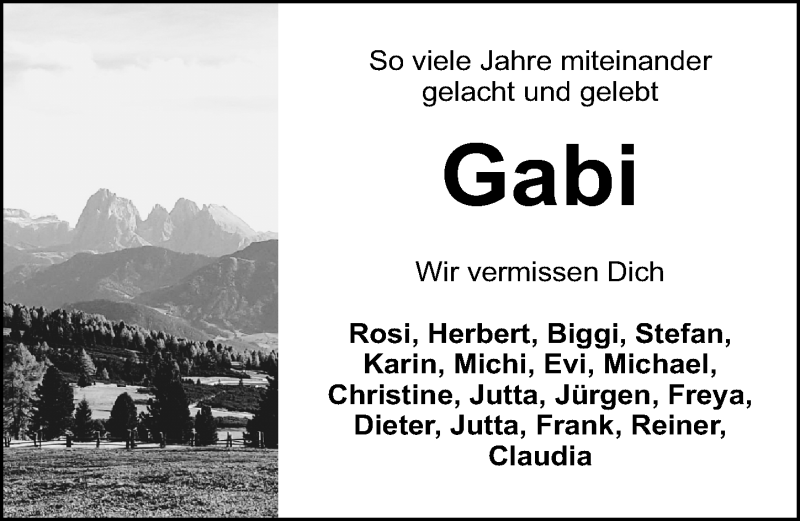 Traueranzeigen Von Gabi Trauer Nn De