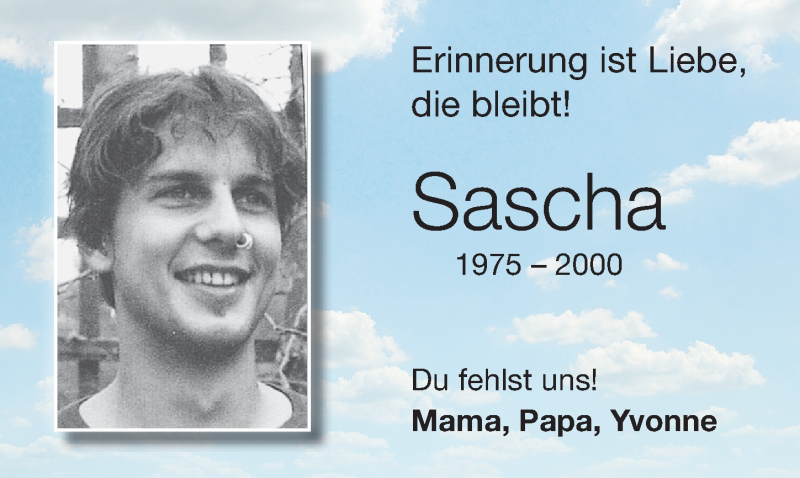 Traueranzeigen Von Sascha Trauer Nn De