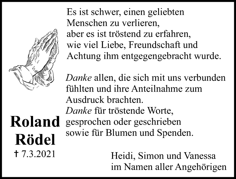 Traueranzeigen Von Roland R Del Trauer Nn De