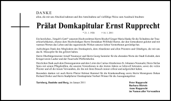 Traueranzeige von Ernst Rupprecht von Nürnberger Nachrichten
