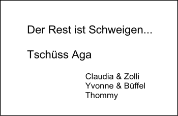 Traueranzeige von Aga  von Nürnberger Nachrichten