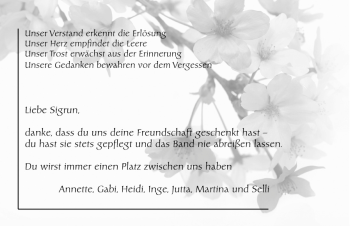 Traueranzeige von Sigrun  von Nürnberger Nachrichten