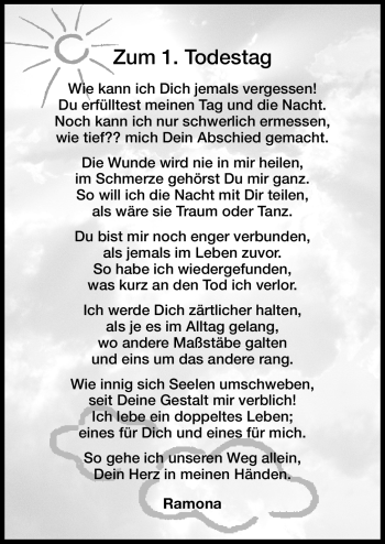 Traueranzeige von estag Zum 1. von Nürnberger Nachrichten