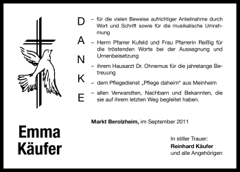 Traueranzeige von Emma Käufer von Nürnberger Nachrichten