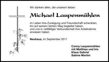 Traueranzeige von Michael Laupenmühlen von Nürnberger Nachrichten