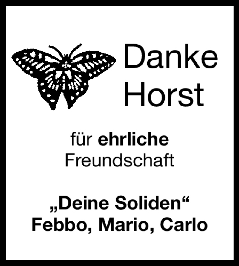  Traueranzeige für Horst  vom 06.10.2011 aus Gesamtausgabe Nürnberger Nachrichten/ Nürnberger Ztg.