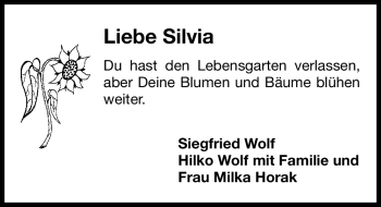 Traueranzeige von Silvia  von Nürnberger Nachrichten