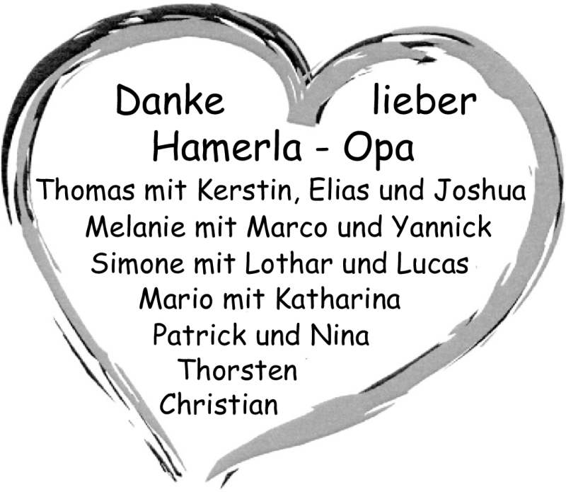  Traueranzeige für Helmut Hamerla vom 02.03.2012 aus Nordbayerische Nachrichten Pegnitz Lokal