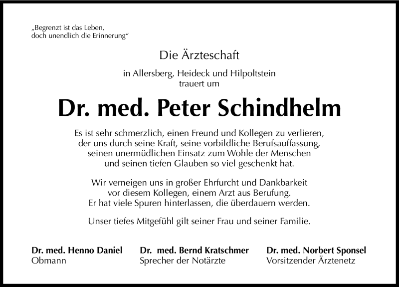  Traueranzeige für Peter Schindhelm vom 30.06.2012 aus Roth-Hilpoltsteiner Volkszeitung Lokal