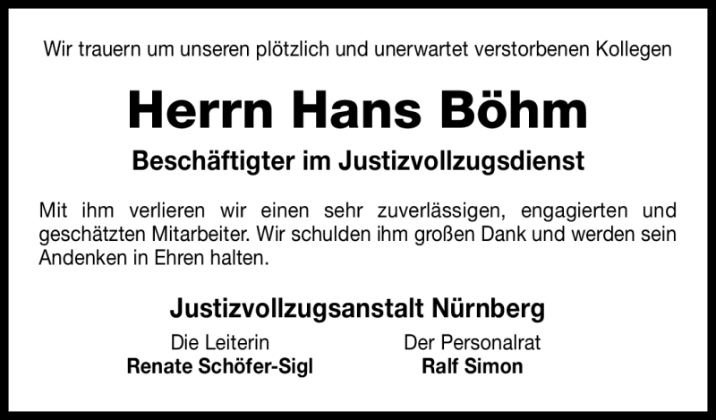  Traueranzeige für Hans Böhm vom 03.10.2012 aus Roth-Hilpoltsteiner Volkszeitung Lokal