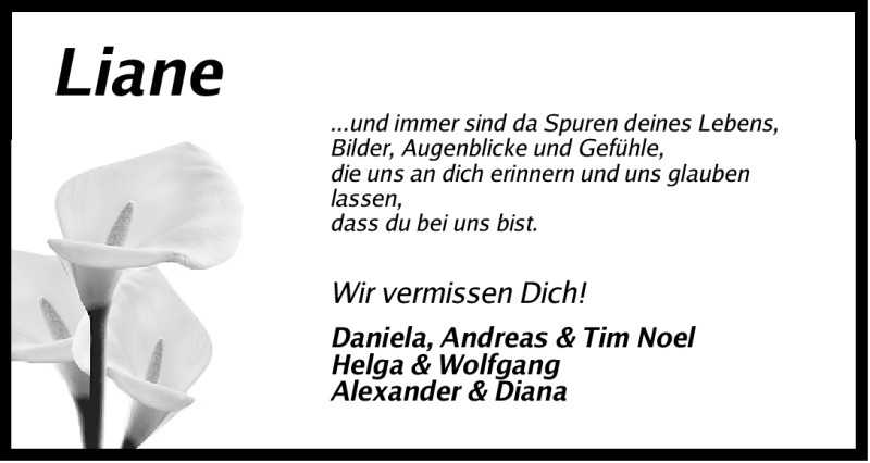  Traueranzeige für Liane Kraußer vom 27.10.2012 aus Roth-Hilpoltsteiner Volkszeitung Lokal