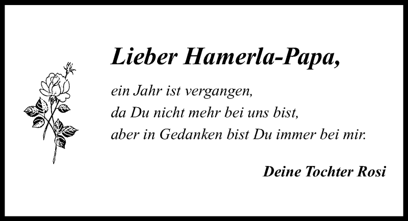  Traueranzeige für Helmut Hamerla vom 28.02.2013 aus Nordbayerische Nachrichten Pegnitz Lokal