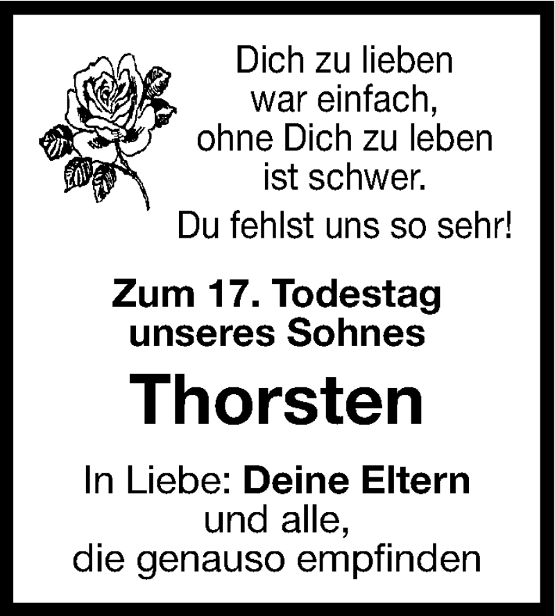  Traueranzeige für Thorsten Trescher vom 28.06.2013 aus Erlanger Nachrichten Lokal