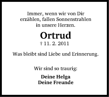 Traueranzeige von Ortrud Zitzmann-Canerik von Gesamtausgabe Nürnberger Nachrichten/ Nürnberger Ztg.