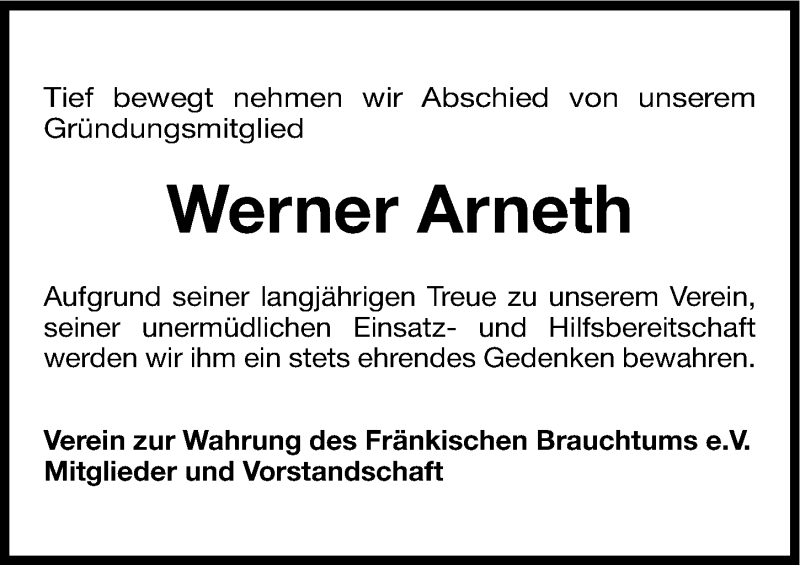 Traueranzeigen von Werner trauer.nn.de