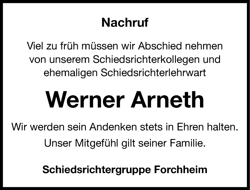 Traueranzeigen von Werner trauer.nn.de