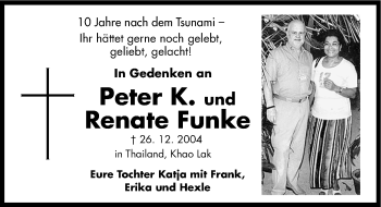 Traueranzeige von Peter K. Funke von Gesamtausgabe Nürnberger Nachrichten/ Nürnberger Ztg.