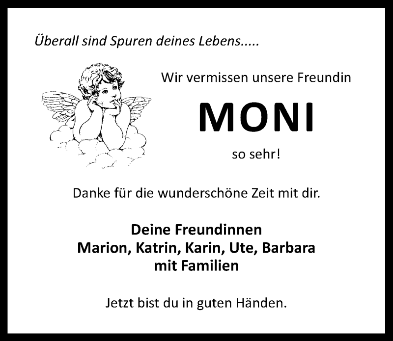  Traueranzeige für Monika Fries vom 19.05.2015 aus Schwabach