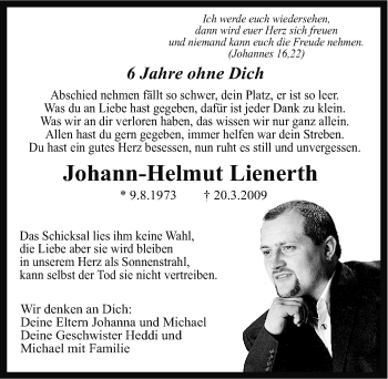 Traueranzeige von Johann-Helmut Lienerth von Neumarkter Nachrichten Lokal