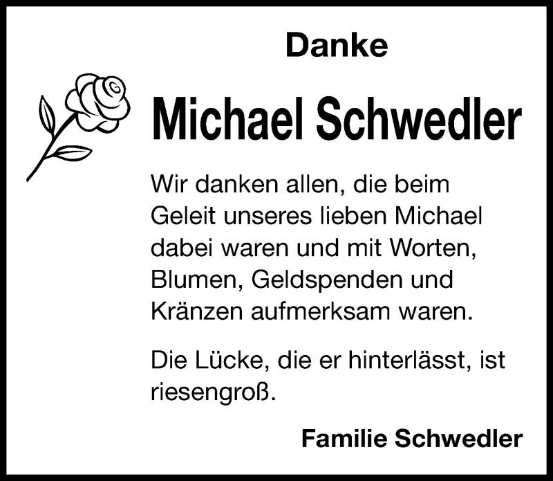  Traueranzeige für Michael Schwedler vom 07.11.2015 aus Nordbayerische Nachrichten Pegnitz Lokal