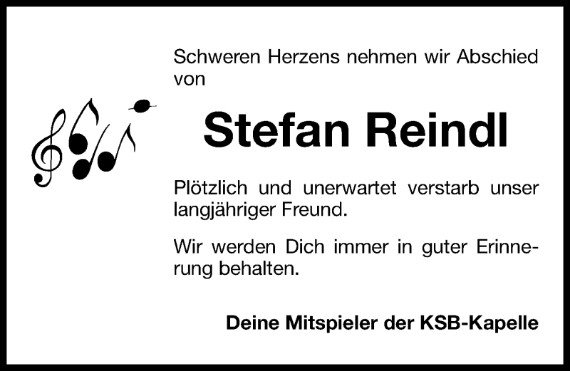  Traueranzeige für Stefan Reindl vom 16.01.2016 aus Nordbayerische Nachrichten Pegnitz Lokal