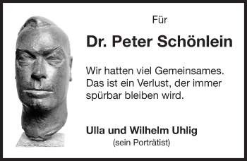 Traueranzeige von Peter Schönlein von Gesamtausgabe Nürnberger Nachrichten/ Nürnberger Ztg.