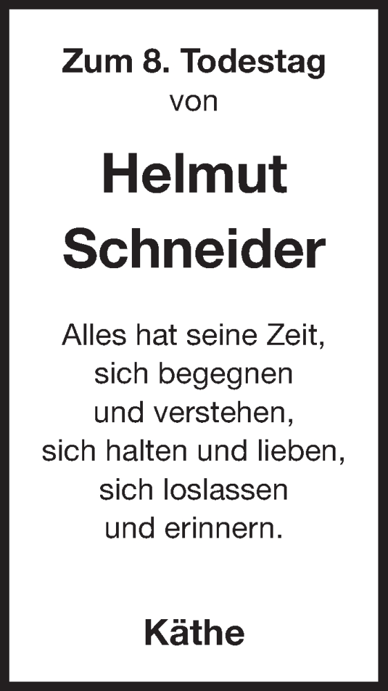  Traueranzeige für Helmut Schneider vom 27.04.2016 aus Fürther Nachrichten Lokal