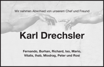 Traueranzeige von Karl Drechsler von Erlanger Nachrichten Lokal