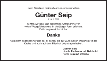 Traueranzeige von Günter Seip von Erlanger Nachrichten Lokal