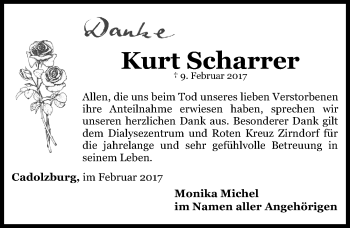 Traueranzeige von Kurt Scharrer von Fürther Nachrichten Lokal