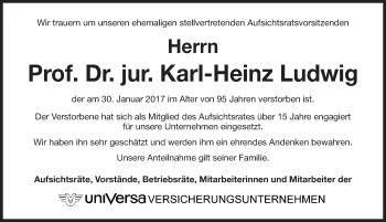 Traueranzeige von Karl-Heinz Ludwig von Gesamtausgabe Nürnberger Nachrichten/ Nürnberger Ztg.