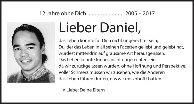  Traueranzeige für Daniel Liem vom 10.03.2017 aus Erlanger Nachrichten Lokal