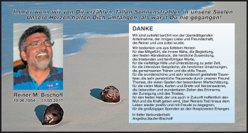 Traueranzeige von Reiner M. Bischoff von HHE,G