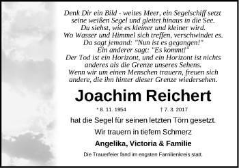 Traueranzeige von Joachim Reichert von Gesamtausgabe Nürnberger Nachrichten/ Nürnberger Ztg.