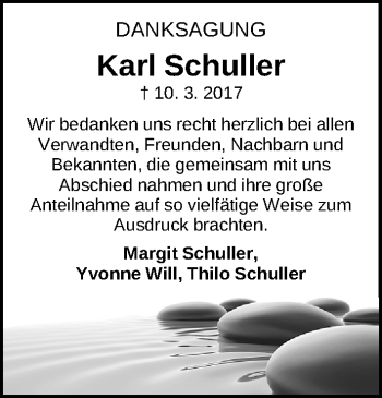 Traueranzeige von Karl Schuller von Erlanger Nachrichten/ Nordbayer. Nachrichten Forchheim
