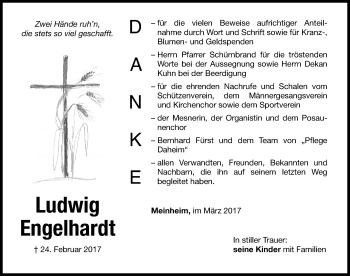 Traueranzeige von Ludwig Engelhardt von Altmühl-Bote Lokal