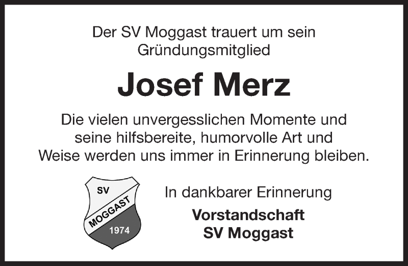  Traueranzeige für Josef Merz vom 03.03.2017 aus Nordbayerische Nachrichten Forchheim Lokal