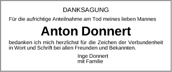 Traueranzeige von Anton Donnert von Erlanger Nachrichten Lokal