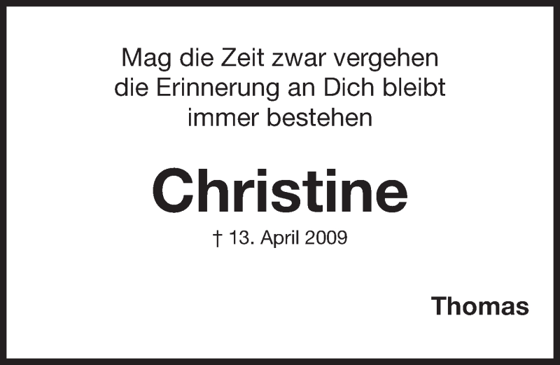  Traueranzeige für Christine Merkl-Müller vom 13.04.2017 aus Gesamtausgabe Nürnberger Nachrichten/ Nürnberger Ztg.