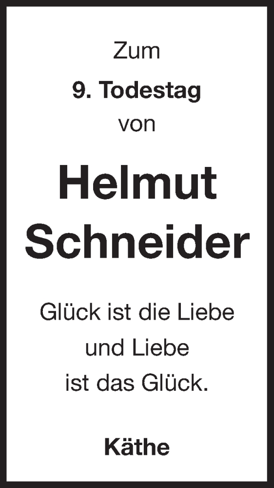  Traueranzeige für Helmut Schneider vom 27.04.2017 aus Fürther Nachrichten Lokal