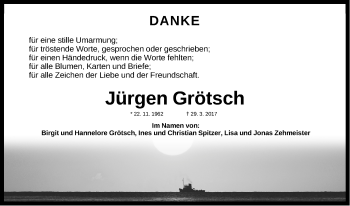 Traueranzeige von Jürgen Grötsch von Fürther Nachrichten Lokal