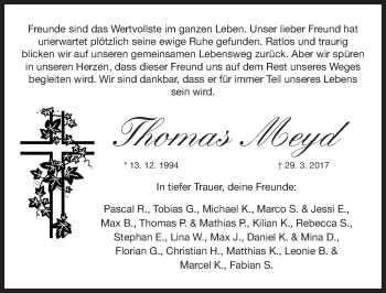 Traueranzeige von Thomas Meyd von Nordbayerische Nachrichten Herzogenaurach Lokal