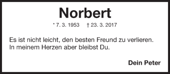 Traueranzeige von Norbert Hinterhölzel von Gesamtausgabe Nürnberger Nachrichten/ Nürnberger Ztg.