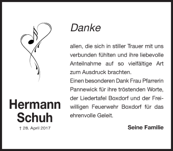 Traueranzeige von Hermann Schuh von Gesamtausgabe Nürnberger Nachrichten/ Nürnberger Ztg./ Fürther Nachrichten
