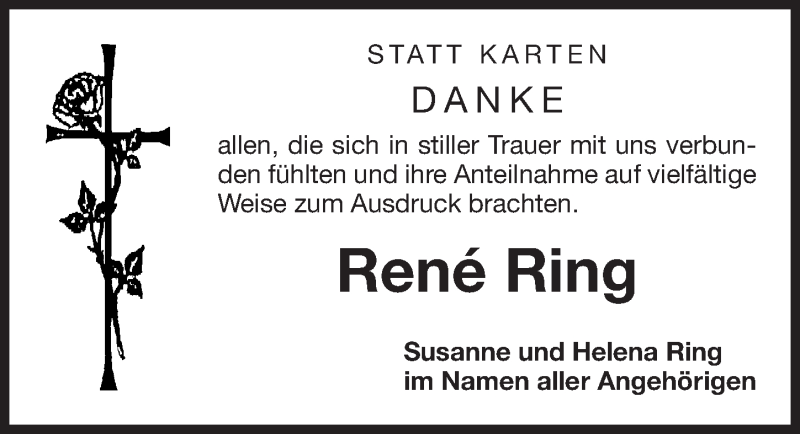  Traueranzeige für René Ring vom 03.06.2017 aus Roth-Hilpoltsteiner Volkszeitung Lokal
