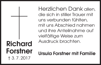 Traueranzeige von Richard Forstner von Fürther Nachrichten Lokal